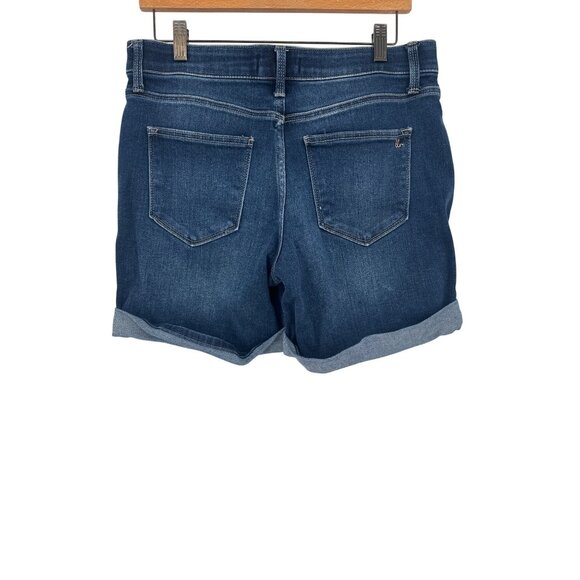 Lularoe Shorts Womens size 28 US 8 Boyfriend Blue Relax Cuffed Denim Tummy Panel - Picture 2 of 4